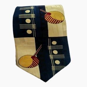 Hollywood Studios Music Themed Silk Tie Vintage